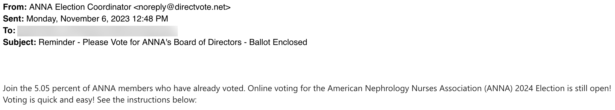 Ballot Reminder